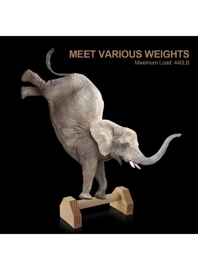 Push-up Stand, 2 PCS Wood Pushup Bars Non-Slip Base Exercise Home Workout Equipment, 30CM Wooden Parallettes Handle Stands Grip for Strength Training, Planks Calisthenics - Image 4