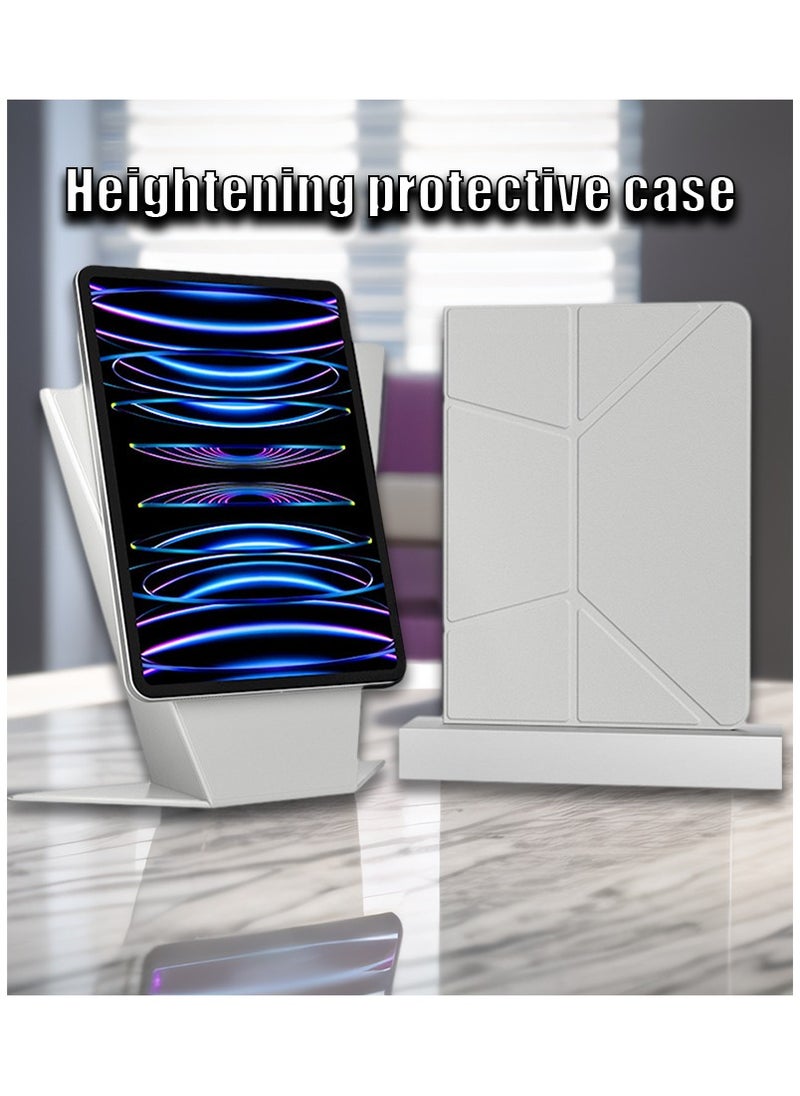 Lommyka - Apple iPad Pro 11-inch(2nd,3rd,4th generation) Case,Detachable smart dual clip magnetic tablet case,Higher iPad case,Sleep with auto wake,Can be placed Digital Pencil White - Image 1