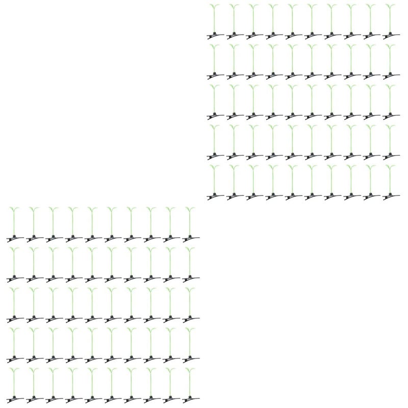 HANABASS 100Pcs Bean Sprout Hair Clips Little Plant Hairpins Funny Grass Barrette Headwear Hair Accessories for Women Kids Girls School Easter Party Green
