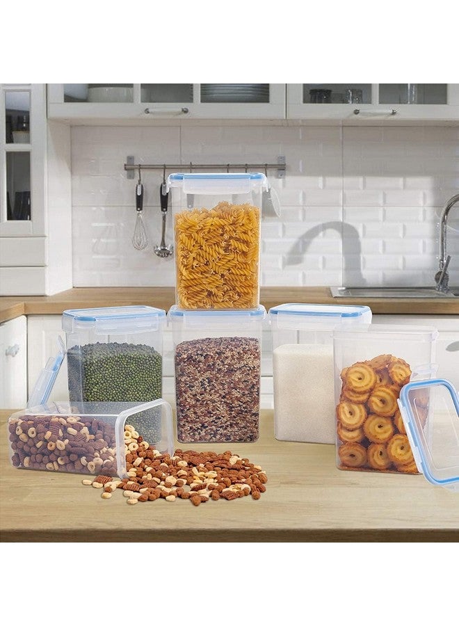 ENTITY Airtight Container Storage Set for Fridge, BPA Free Airtight Plastic Container for Kitchen Storage - 1550ml, Transparent (Pack of 6) - Image 4