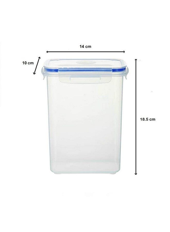 ENTITY Airtight Container Storage Set for Fridge, BPA Free Airtight Plastic Container for Kitchen Storage - 1550ml, Transparent (Pack of 6) - Image 2
