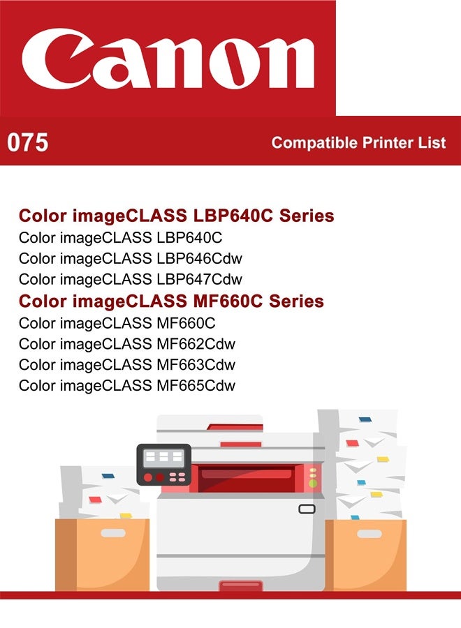 Canon 075 Original Toner Cartridge for Canon i-SENSYS MF664Cdw, MF667Cdw, LBP646Cdw, LBP647Cdw - Magenta Magenta - Image 2