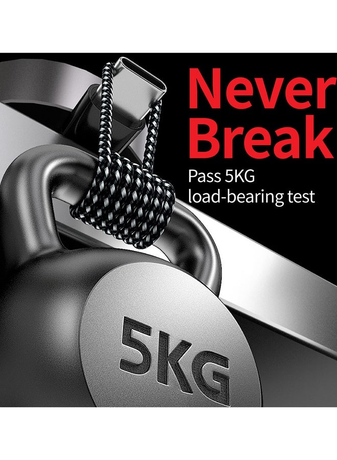 كابل USB من النوع C ، [2-Pack ، 3M] كابل USB-A من نايلون ممتاز إلى USB-C للشحن السريع من النوع C ، لـ Galaxy S10 / Note 8 ، LG V20 وغيرها من شاحن USB C - Image 4