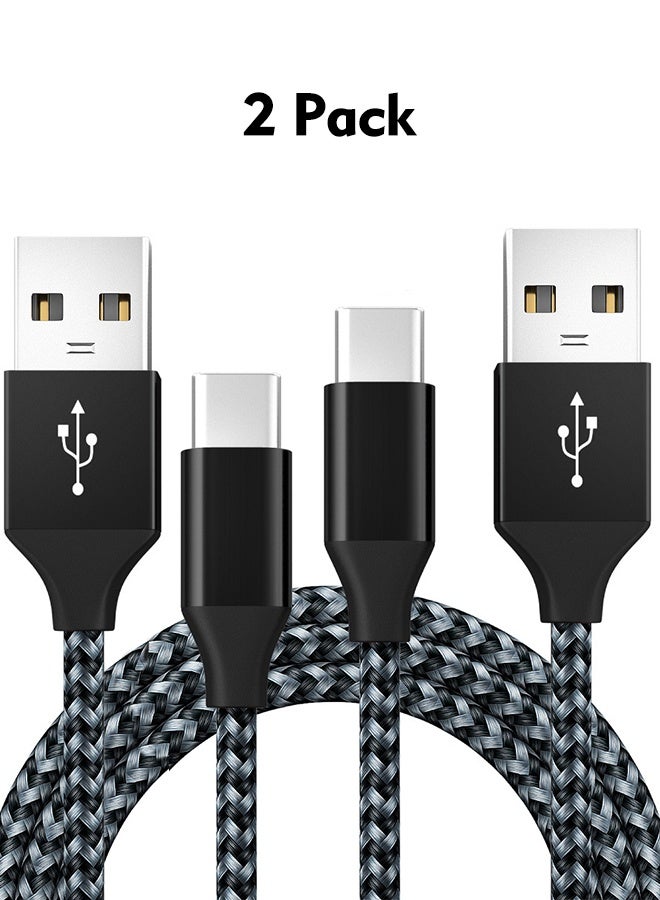 كابل USB من النوع C ، [2-Pack ، 3M] كابل USB-A من نايلون ممتاز إلى USB-C للشحن السريع من النوع C ، لـ Galaxy S10 / Note 8 ، LG V20 وغيرها من شاحن USB C - Image 1