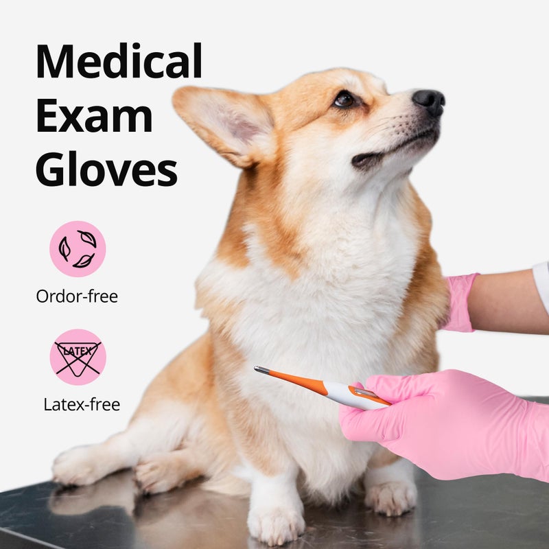 SwiftGrip Nitrile Exam Gloves, 4 Mil, Large, Cherry Blossom, Food Safe Gloves Disposable Latex Free, Powder Free for Cleaning Supplies, Esthetician, Hair Dye, Tattoo Supplies (Box of 100) - Image 3