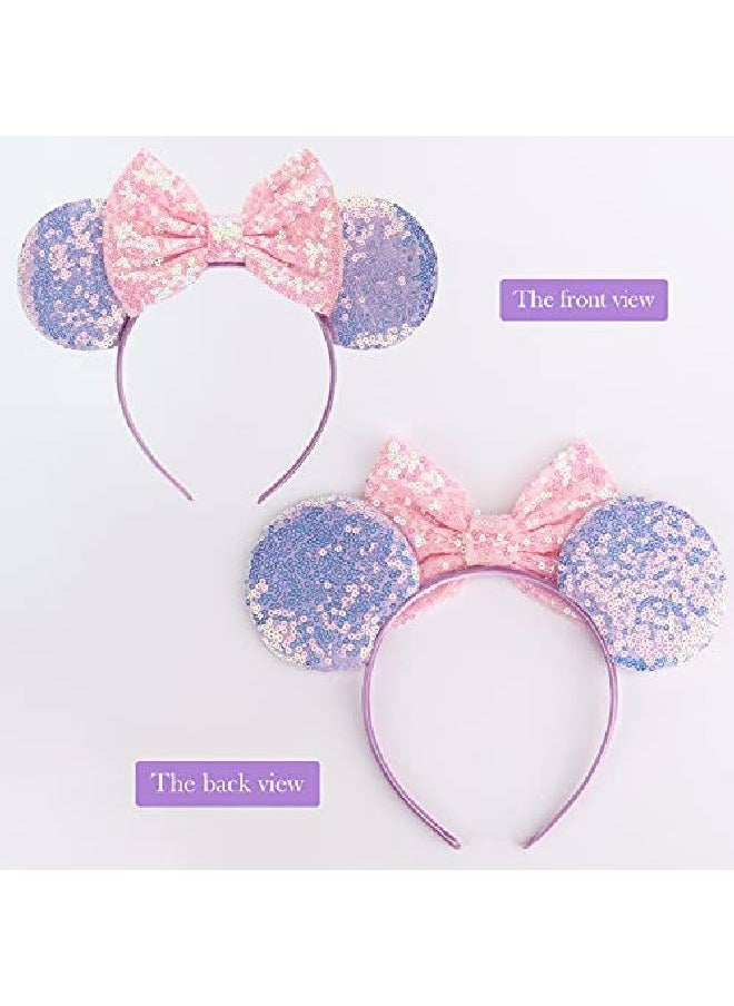 DRESHOW Mouse Ears Bow Headbands Glitter Party Decoration Cosplay Costume For Girls & Women  - Image 5