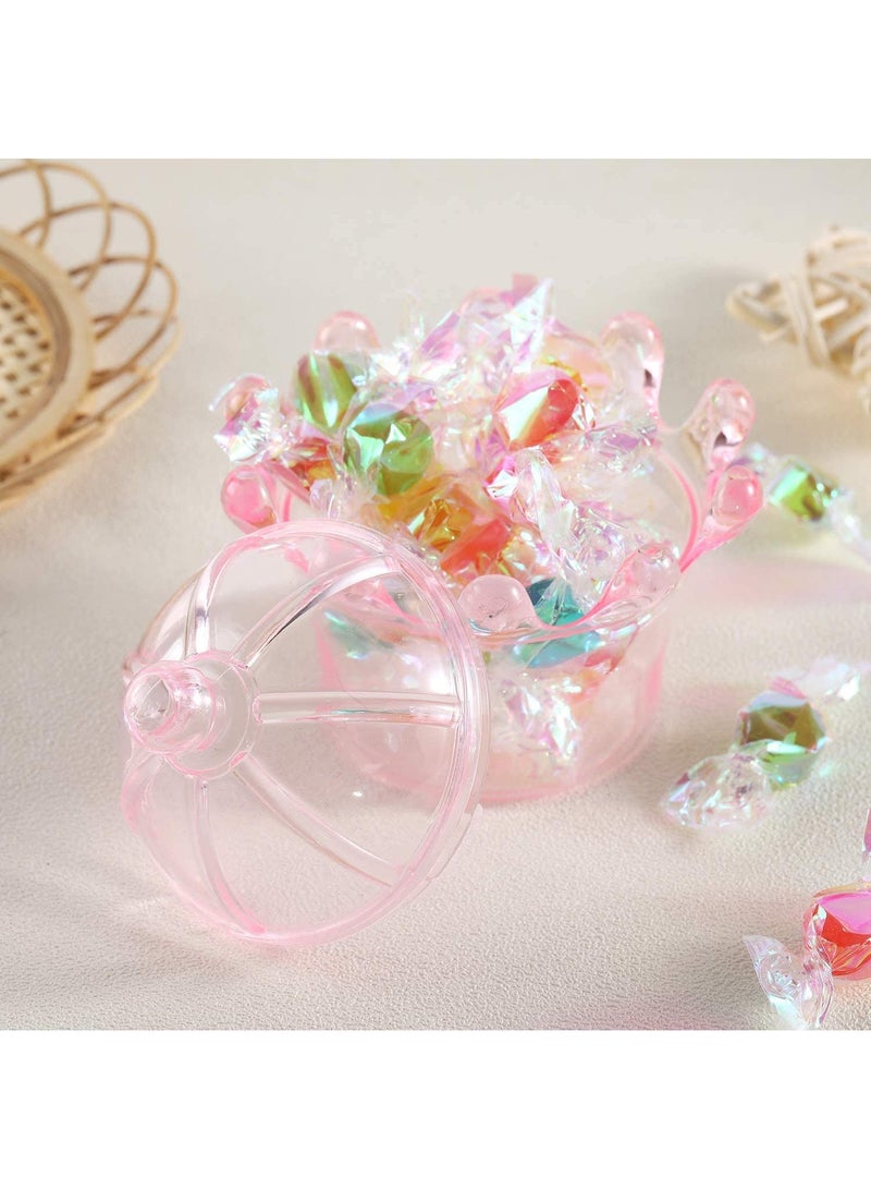 Sweet seven 12-Piece Clear Plastic Crown Candy Boxes Perfect for Wedding Baby Showers Birthday Party Favors and Gift Giving Decorative Pink Ornament Containers for Candy Storage and Decorating  - Image 5