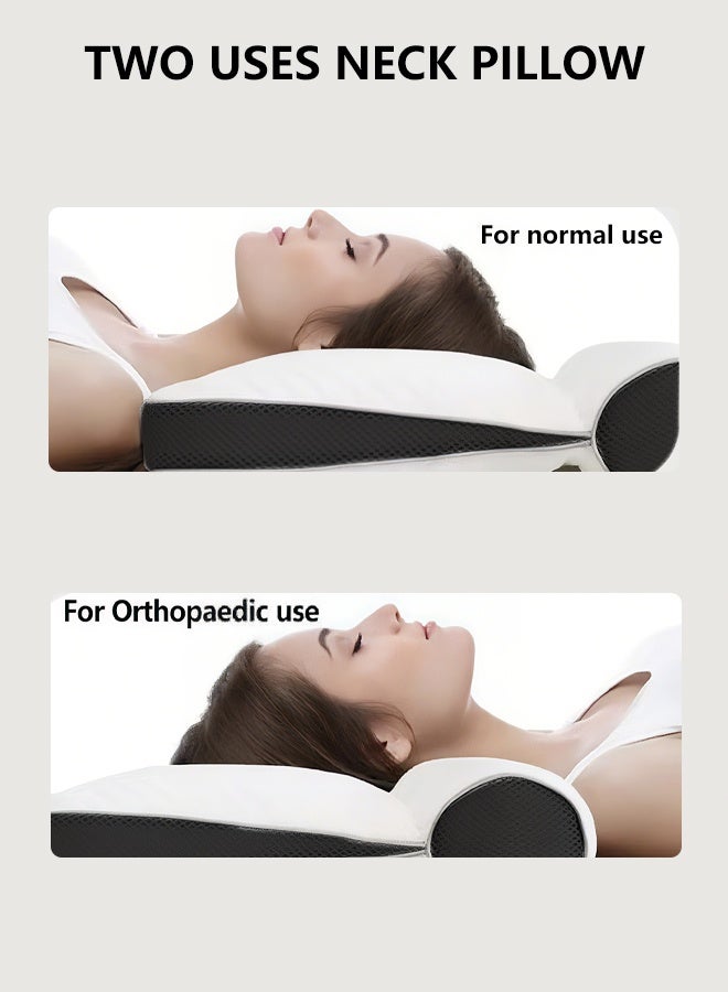 حشوة وسادة من ألياف البوليستر بتصميم مريح لدعم الرقبة وتخفيف الألم حشوة وسادة نوم ناعمة وقابلة للتنفس للنوم على الجانب أو الظهر - Image 5