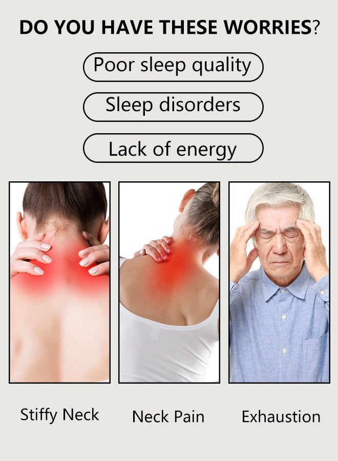 حشوة وسادة من ألياف البوليستر بتصميم مريح لدعم الرقبة وتخفيف الألم حشوة وسادة نوم ناعمة وقابلة للتنفس للنوم على الجانب أو الظهر - Image 4