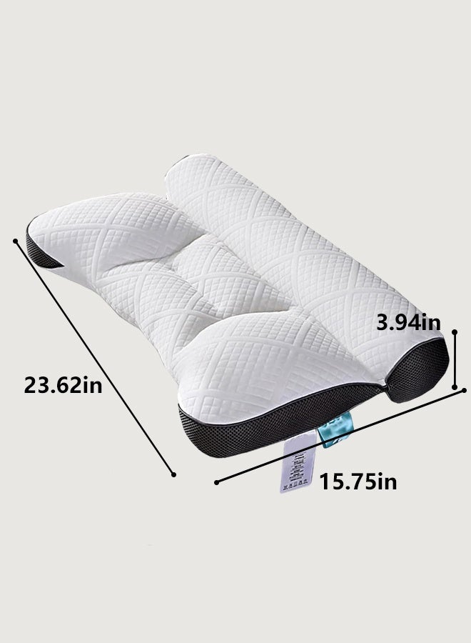 حشوة وسادة من ألياف البوليستر بتصميم مريح لدعم الرقبة وتخفيف الألم حشوة وسادة نوم ناعمة وقابلة للتنفس للنوم على الجانب أو الظهر - Image 3