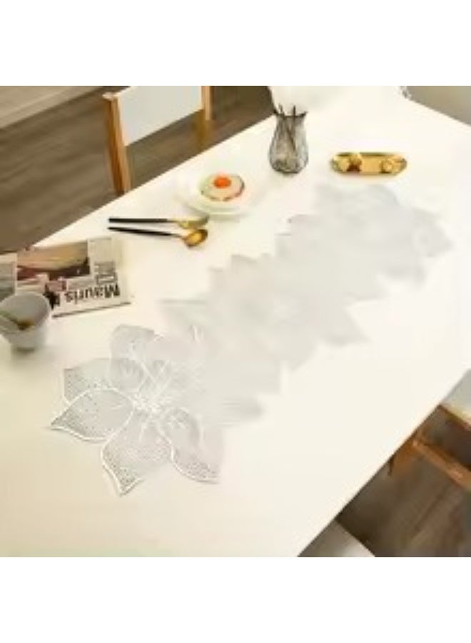 6 قطع من مفارش الطاولة المقاومة للحرارة والمانعة للانزلاق المصنوعة من مادة البولي فينيل كلوريد البلاستيكية المجوفة لتزيين الطاولة للحفلات وحفلات الزفاف