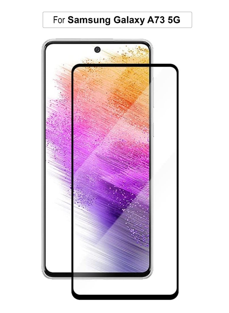 Full Screen Tempered Glass Screen Protector For Samsung Galaxy A73 5G - Black - Image 1