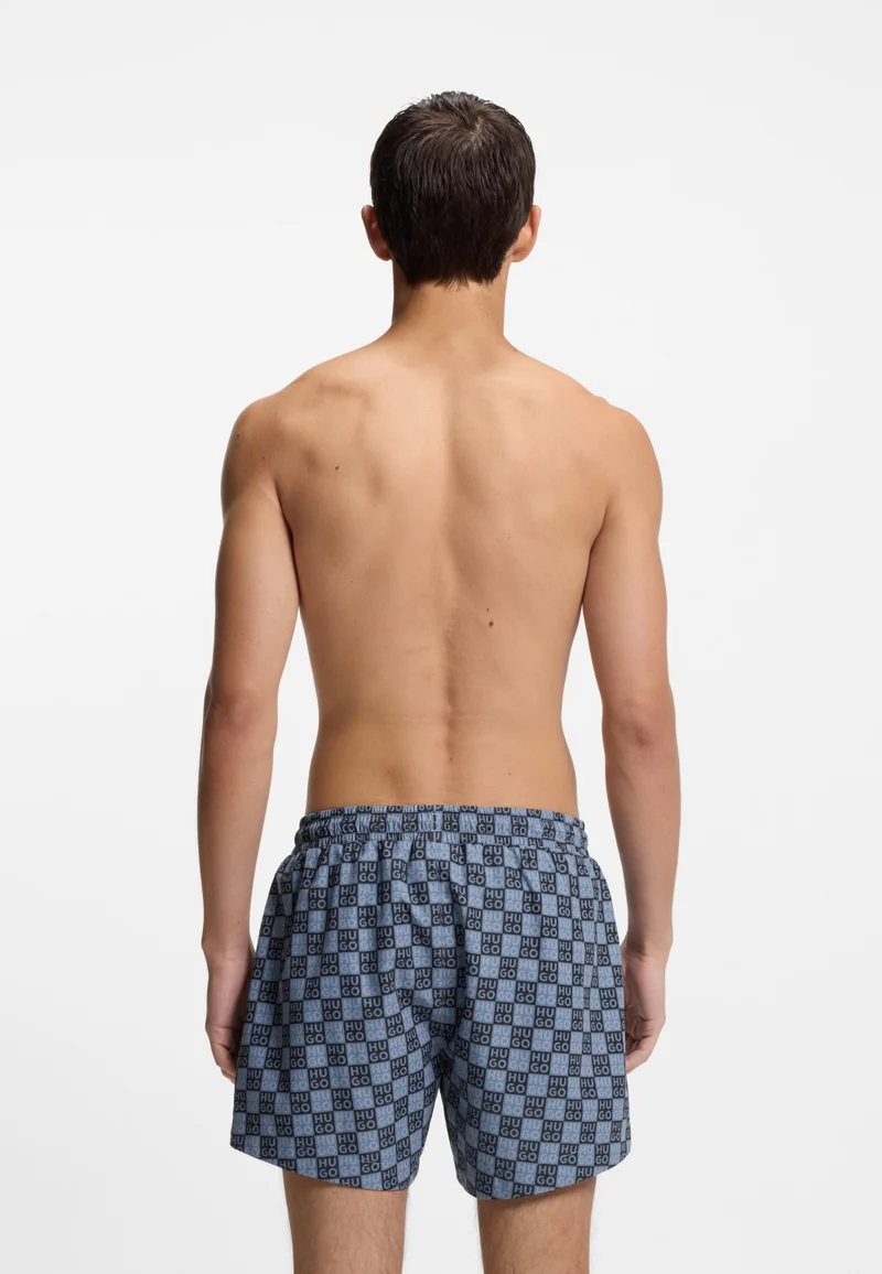 HUGO Swim shorts with checkerboard logos