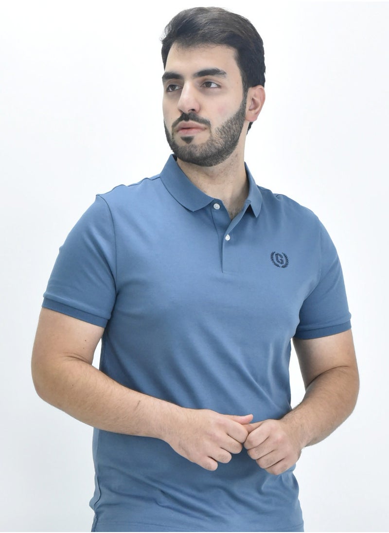 GIORDANO - Liquid Touch Polo Blue - Image 1