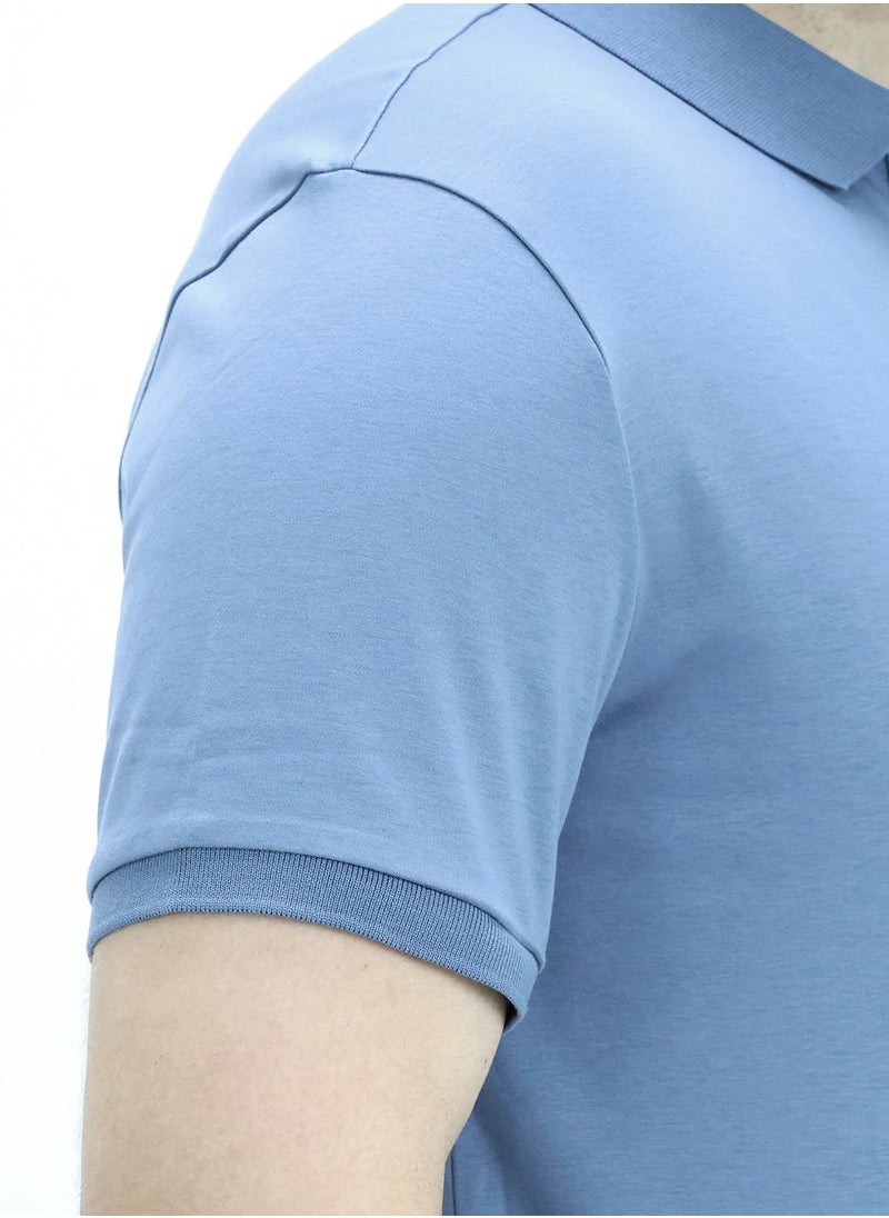 GIORDANO - Liquid Touch Polo Blue - Image 1