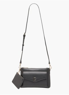 Le Confort Women Textured Crossbody Bag with Detachable Strap and Pouch  - Image 2