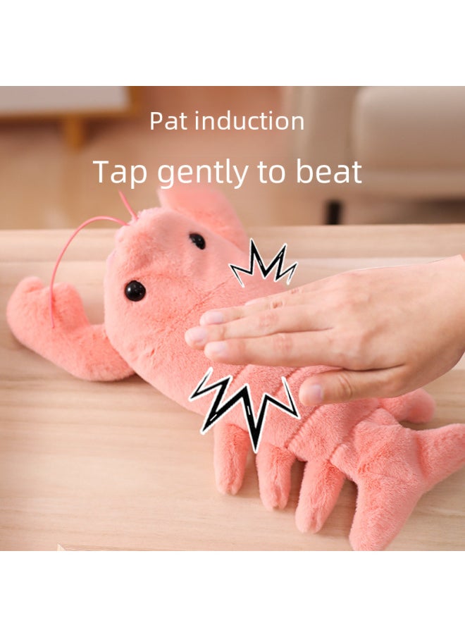 Lejier Simulation Jumping Lobster USB Rechargeable Pet Plush Squid Electric Toy Jumping Shrimp Internet Celebrity Toy-Color:Jumping Squid  - Image 2