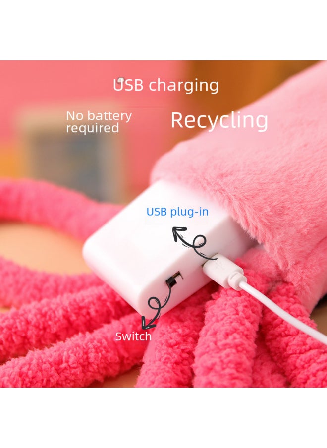Lejier Simulation Jumping Lobster USB Rechargeable Pet Plush Squid Electric Toy Jumping Shrimp Internet Celebrity Toy-Color:Jumping Squid  - Image 4