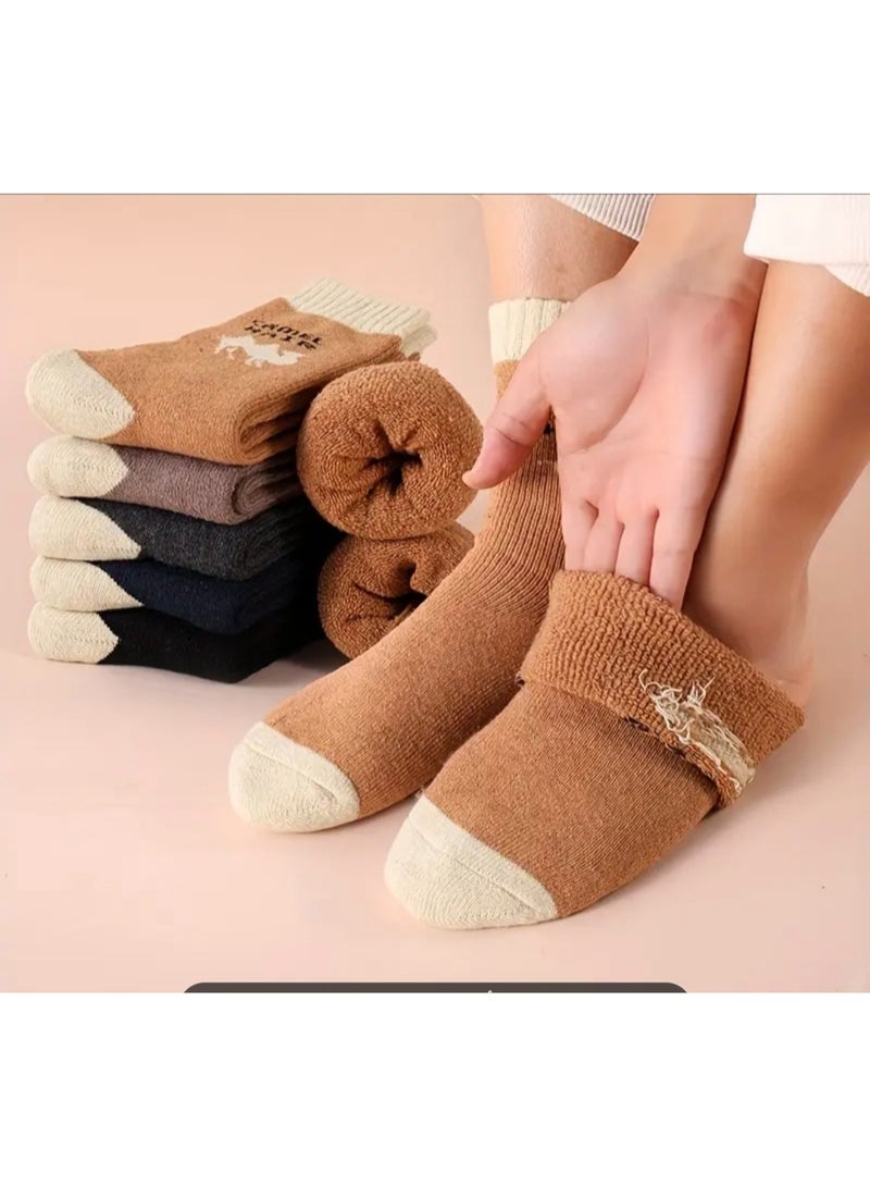 camel Winter Thick Camel Wool Socks 100% - Image 1