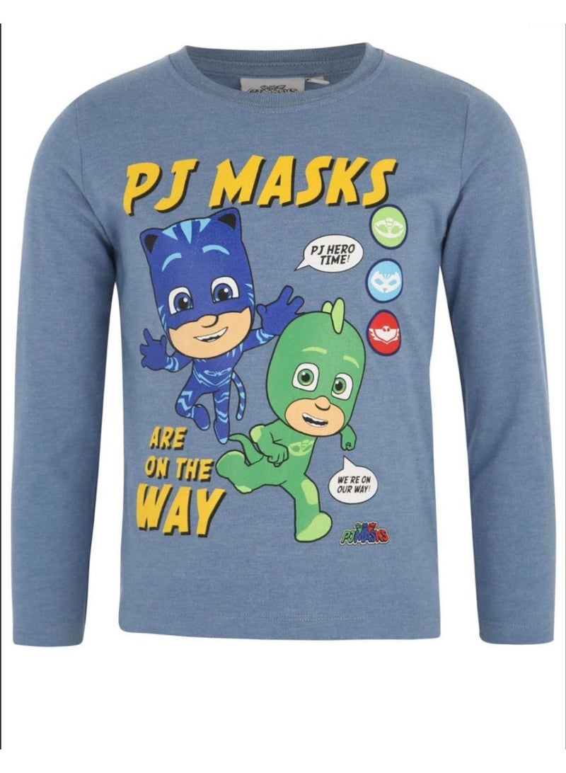 PJMASKS PJ MASKS Boys Long Sleeve T-shirt 100% Cotton by Kids TV - Image 1