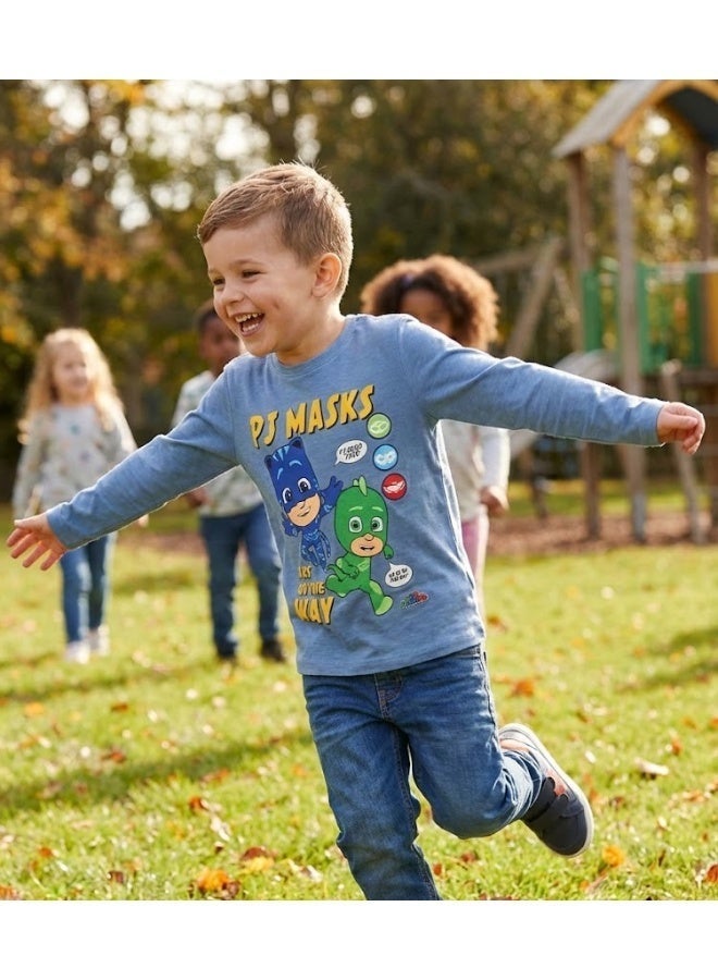 بي جيه ماسكس تي شيرت بأكمام طويلة للأولاد من PJ MASKS من Kids TV - Image 3