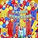 jenmir Cartoon Hedgehog Birthday Decorations for BoysBlue Red Gold Fringe Curtains Gold Circle Explosion Star Foil BalloonHappy Birthday Banner - Image 2