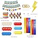 jenmir Cartoon Hedgehog Birthday Decorations for BoysBlue Red Gold Fringe Curtains Gold Circle Explosion Star Foil BalloonHappy Birthday Banner - Image 4