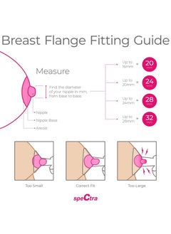 Spectra Premium Breast Milk Pump Accessory Kit With Baby Bottles Medium 24Mm  - Image 5
