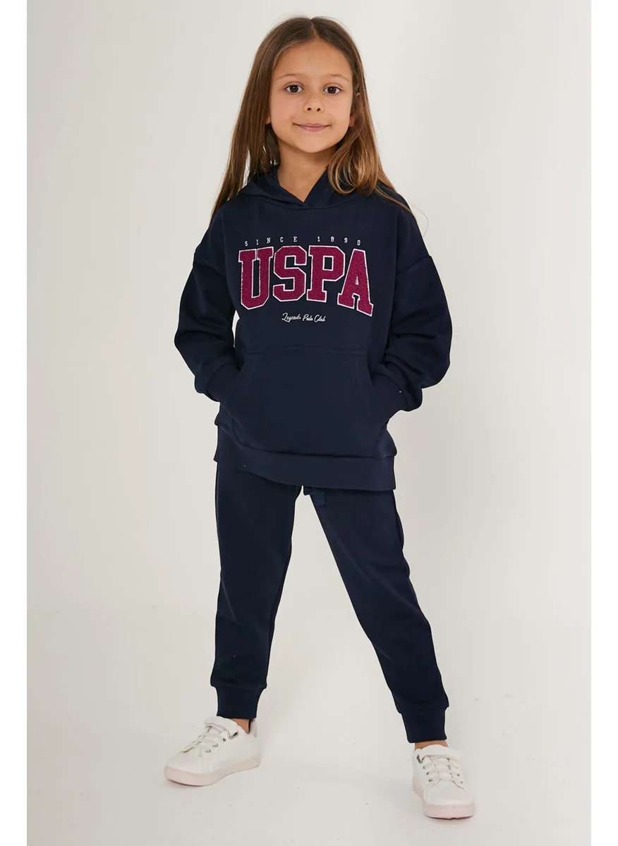 U.S. Polo Assn. BASE. Polo Assn. Legend Polo Club Navy Blue Girls Tracksuit Set