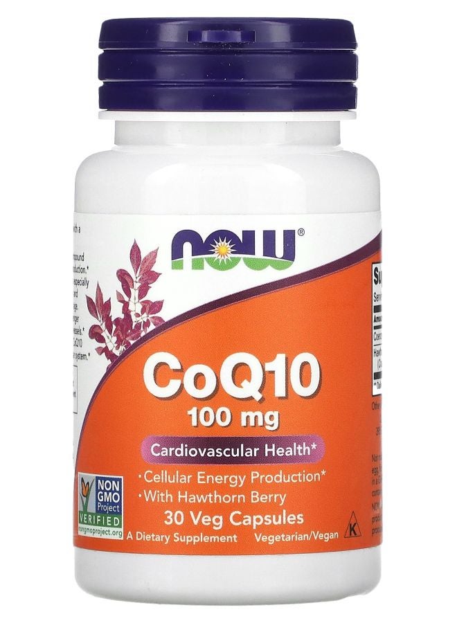 now CoQ10 100 mg 30 Veg Capsules
