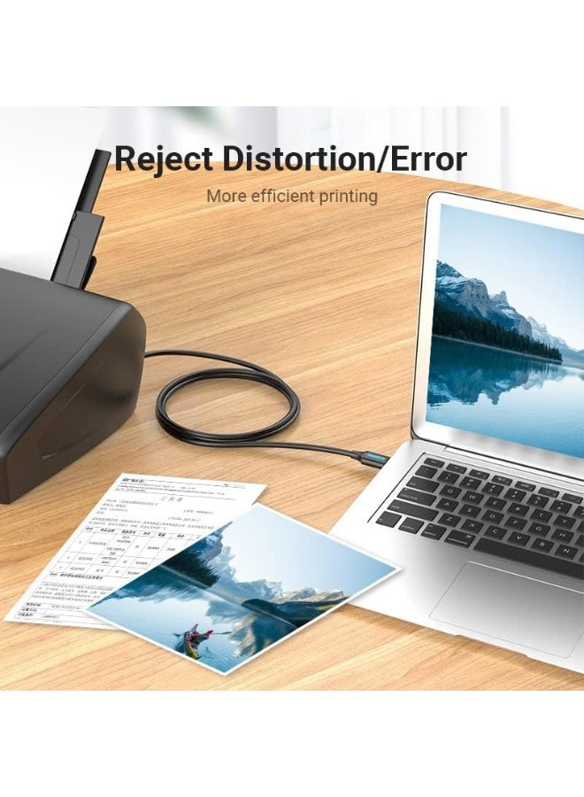 VENTION USB 2.0 A Male to B Male Cable 0.5M Black PVC Type Model # COQBD - Image 5