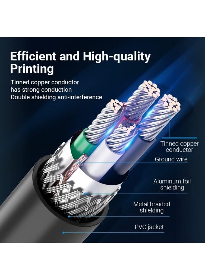 VENTION USB 2.0 A Male to B Male Cable 0.5M Black PVC Type Model # COQBD - Image 3