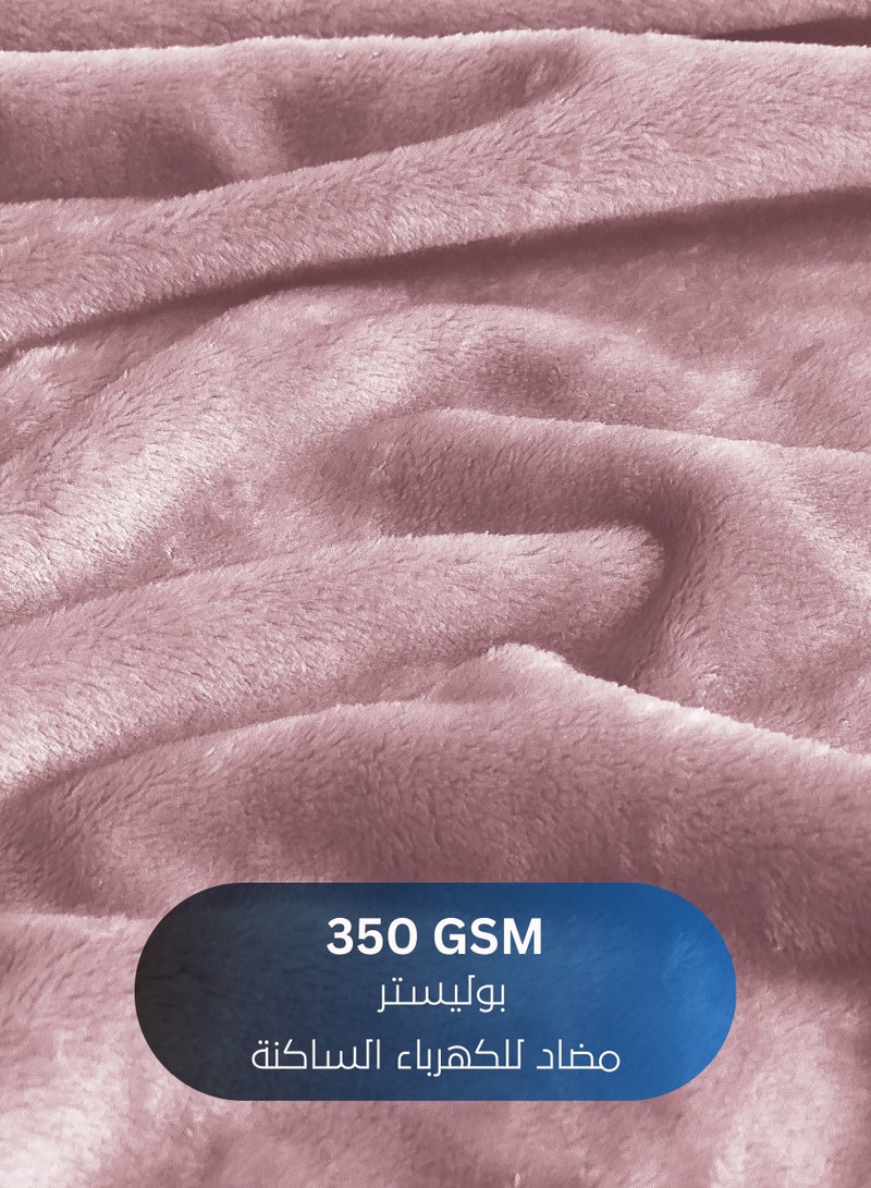 Lightweight Velvet Blanket, Mora Series, 350GSM, Single Size 230 x 170 cm, Extra Soft All Season Fleece Blanket, Bed And Sofa Blanket