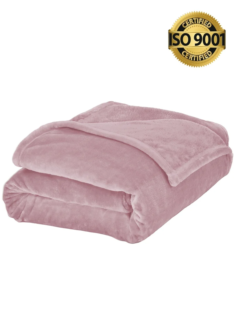 Master Home Textile Lightweight Velvet Blanket, Mora Series, 350GSM, Single Size 230 x 170 cm, Extra Soft All Season Fleece Blanket, Bed And Sofa Blanket
