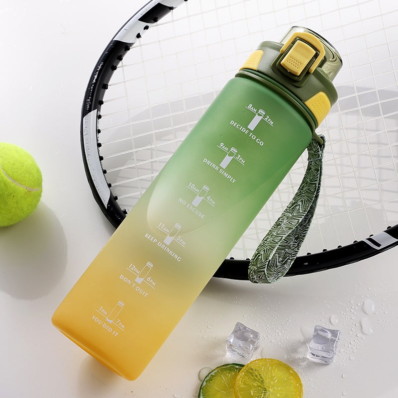 Mens Gradient Cycling Water Bottle with Straw Army Green (Direct Drink)
