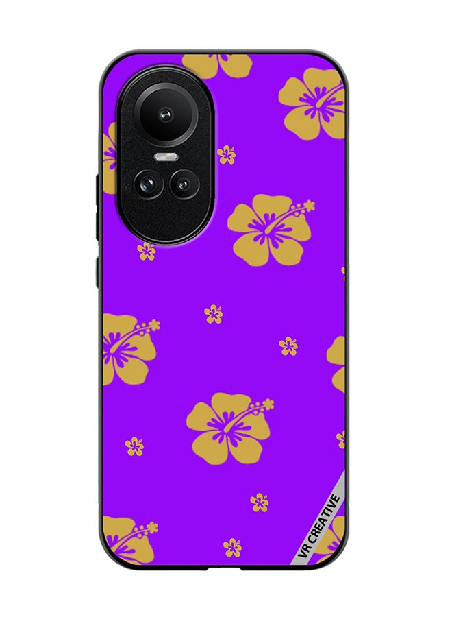 VR CREATIVE Protective Case Cover For Oppo Reno 10 Pro Hibiscus Design Multicolour - Image 1