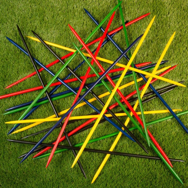 Hey! Play! Jumbo Pick Up Sticks Classic Wooden Game, Outdoor or Indoor Fun Strategy and Coordination Game for Adults and Kids by Hey! Play! Multicolor, 32 X 3 X 5" (80-HCH-PKSK) - Image 2