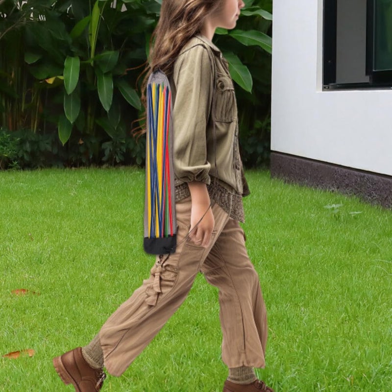 Hey! Play! Jumbo Pick Up Sticks Classic Wooden Game, Outdoor or Indoor Fun Strategy and Coordination Game for Adults and Kids by Hey! Play! Multicolor, 32 X 3 X 5" (80-HCH-PKSK) - Image 5