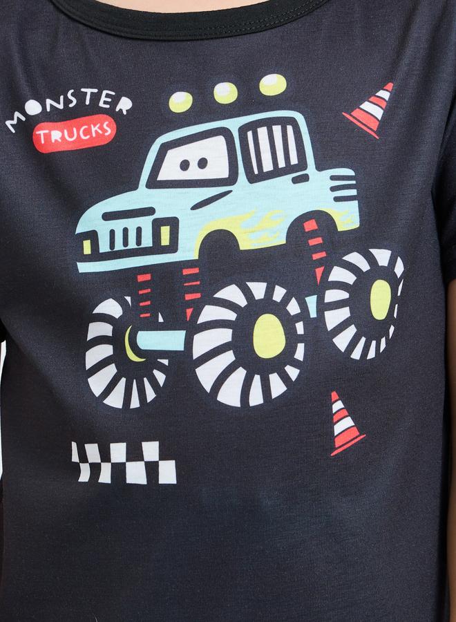 Styli Boys Graphic Print T-Shirt and Cuffed Pyjama Set - Image 4