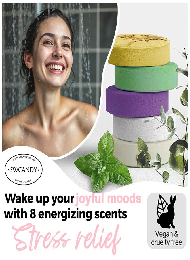 SWCANDY Shower Steamers Aromatherapy Travel Essentials for Women- SWCANDY 8 Pcs Bath Bombs Birthday Gifts for Men, Sister, Shower Bombs Stocking Stuffers Christmas Gifts Fruity - Image 3
