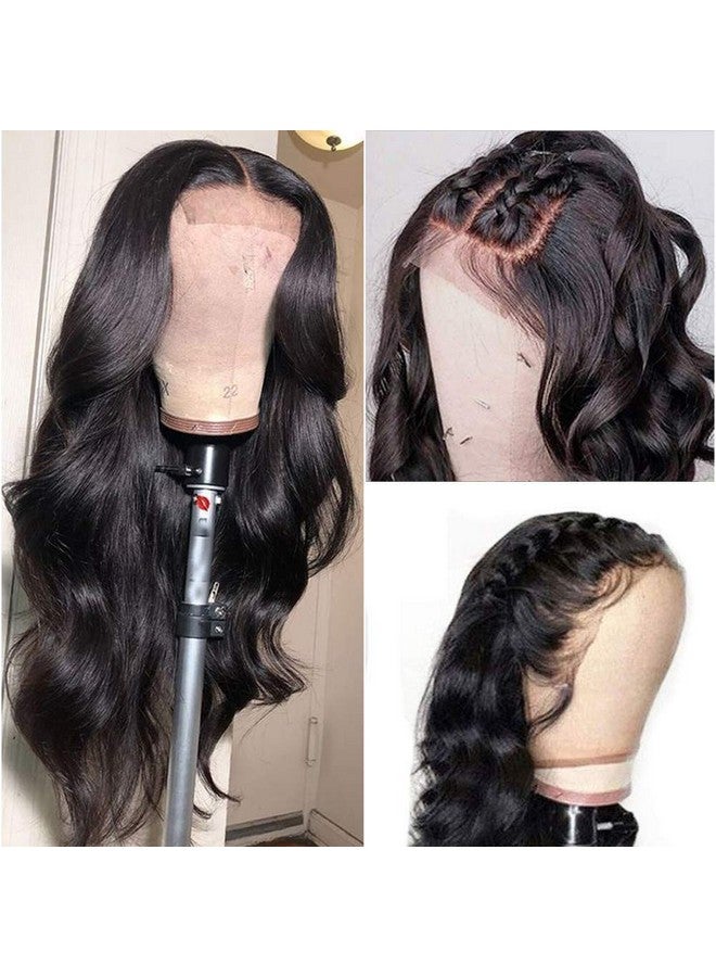 آي يو بين باروكة شعر بشري مموجة أمامية من الدانتيل مسبقة النتف بعقد مبيضة مع شعر أطفال بدون غراء 4×4 باروكة شعر بشري برازيلي بكر بإغلاق من الدانتيل للنساء ذوات البشرة السمراء، لون طبيعي، كثافة 150 - Image 3