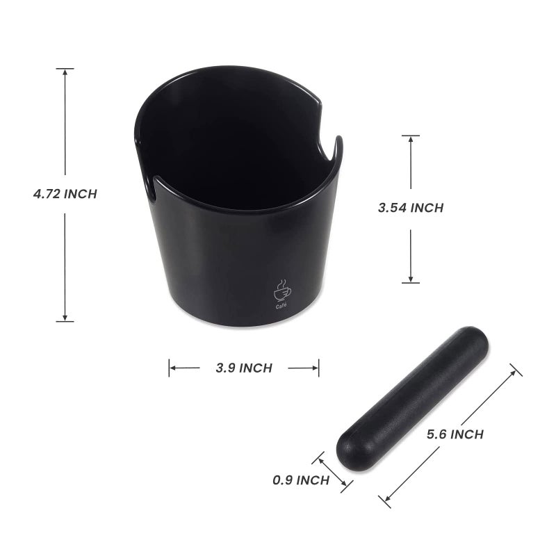 Vevok Chef Espresso Knock Box Coffee Knock Box Espresso Bucket Knock Coffee Ground Dump Bin With Removable Knock Bar Trash Can Non-Slip Base - Image 4