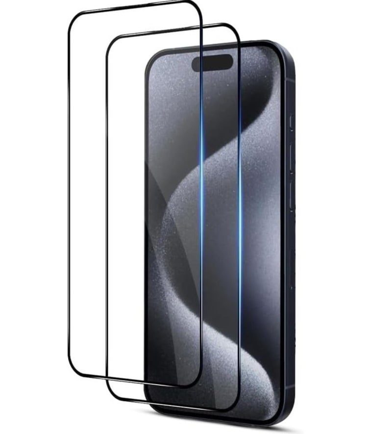iPhone 12 Pro Clear HD Screen Protector, Bubble Free Installation, Anti Scratch Protection, High Transparency, Touch Sensitive, Case Friendly Tempered Glass Film (Pack of 2)