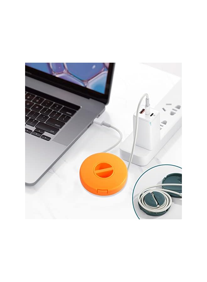 PROMASS Management Box, Retractable Portable Cord Organizer for Wrapping Wires and Earbuds, Flexible Adjustable Cable Hider for Organizing Home Office Classroom (8 PCS) - Image 3