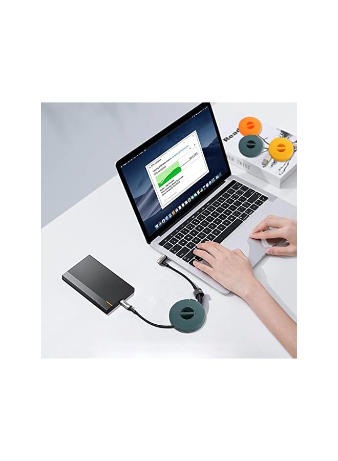 PROMASS Management Box, Retractable Portable Cord Organizer for Wrapping Wires and Earbuds, Flexible Adjustable Cable Hider for Organizing Home Office Classroom (8 PCS) - Image 2