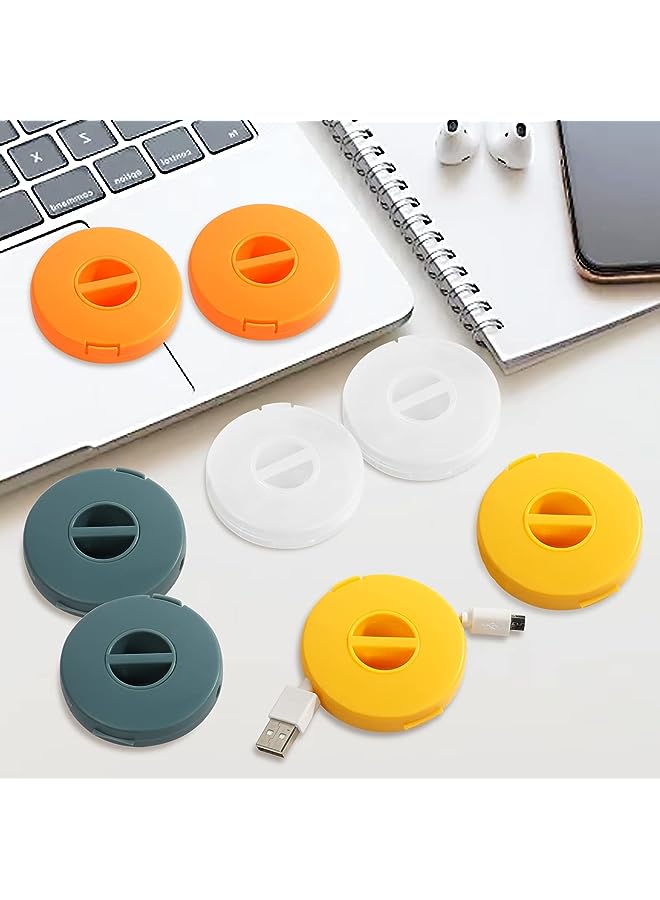 PROMASS Management Box, Retractable Portable Cord Organizer for Wrapping Wires and Earbuds, Flexible Adjustable Cable Hider for Organizing Home Office Classroom (8 PCS) - Image 1