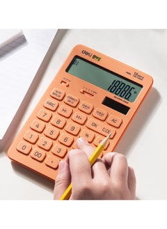 Deli Deli EM01541 RIO Desktop Calculator | 12 Digits | Solar & LR54 Battery Powered | 120-Step Check | Red | Ideal for Office & School Use (1PCS/Color Box)  - Image 5