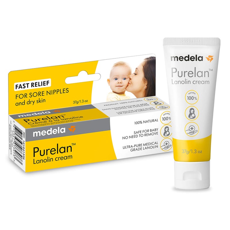 Medela Purelan Lanolin | Safe for Breastfeeding Baby | 100% Natural Nipple Cream, Single Ingredient | Soothing Protection for Nursing Moms, 1.3 Ounce - Image 1