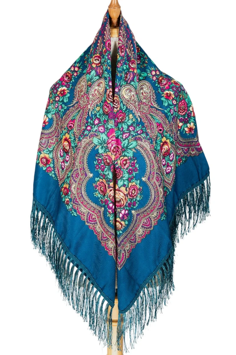D'Daniela Nataliya Women's Eastern European Cotton Tassel Shawl