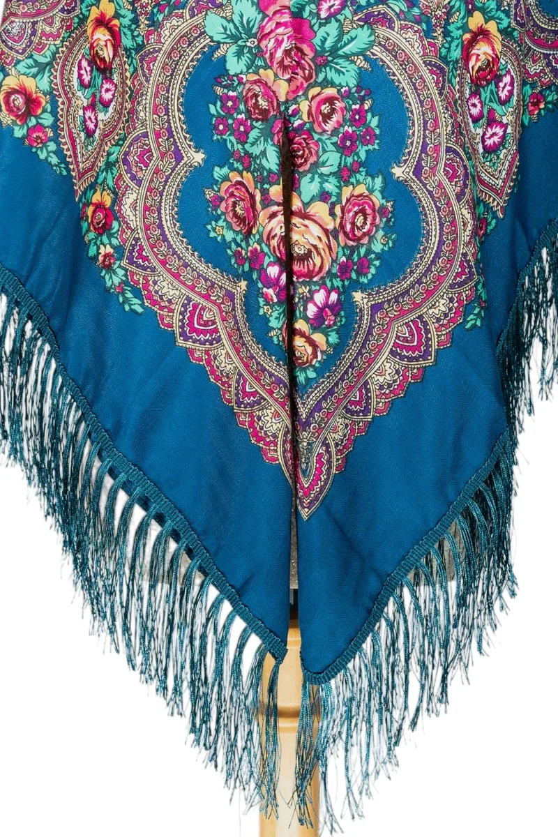 D'daniela  Nataliya Women's Eastern European Cotton Tassel Shawl for Women | Best Price UAE